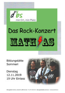 Unser nächster Auftritt: Cafi Sommeri 12. November 2019, 19 Uhr, im Cafi der Bildungsstätte Sommeri