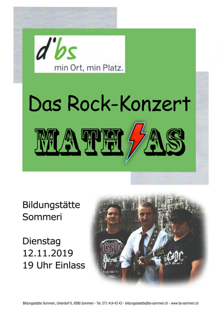 Unser nächster Auftritt: Cafi Sommeri 12. November 2019, 19 Uhr, im Cafi der Bildungsstätte Sommeri